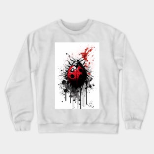 Ink Ladybug Painting Crewneck Sweatshirt